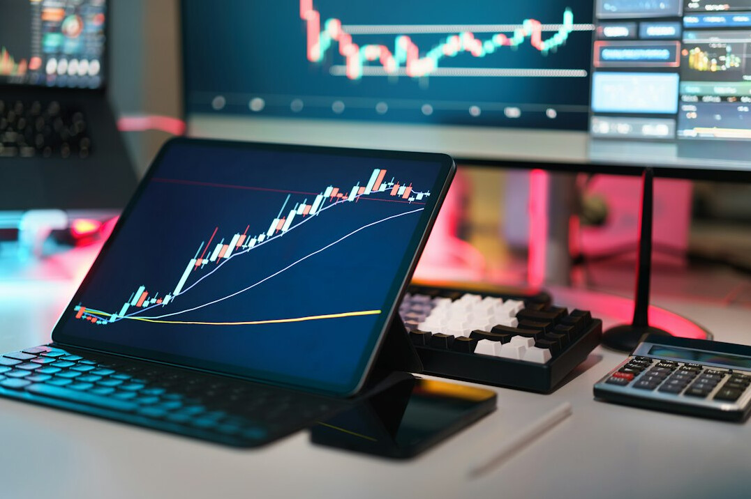 financial calculator on desk
