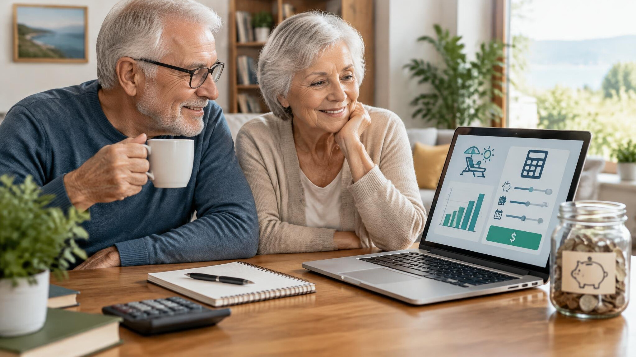 retired couple relaxing