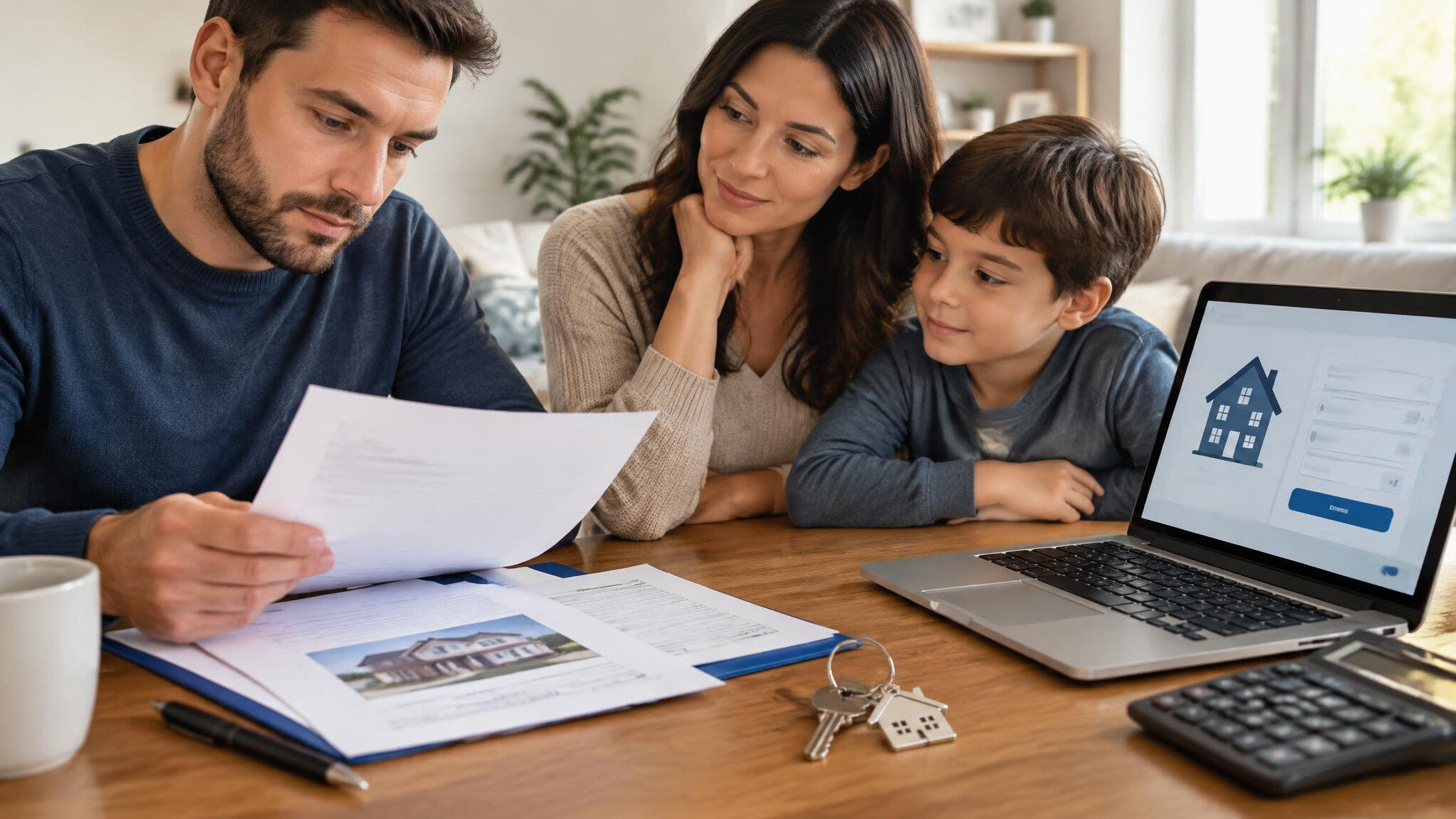 person reviewing mortgage documents